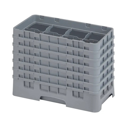 Cambro 8HS1114151 Camrack Glass Rack With (6) Soft Gray Extenders - 2 Cases