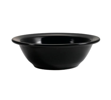 CAC China TG-10-BLK 13 Oz. Black Porcelain Round Tango Grapefruit Bowl (3 Dozen Per Case)