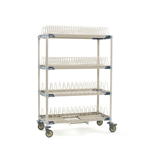 Metro PR48VX4-XDR Metromax I Mobile Drying Rack Unit With Drip Tray 48"W 4-Tier