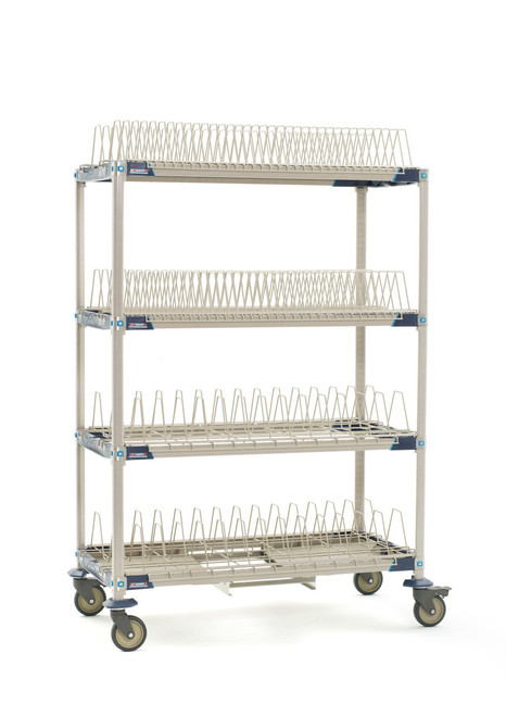 Metro PR48VX4-XDR Metromax I Mobile Drying Rack Unit With Drip Tray 48"W 4-Tier