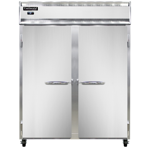 Continental Refrigerator 2REN 57" W Two-Section Solid Door Reach-In Extra-Wide Refrigerator