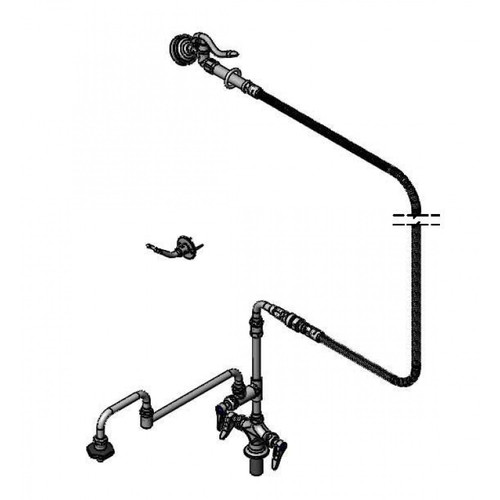 T&S Brass B-0179-01-Cr Pre-Rinse Unit Double