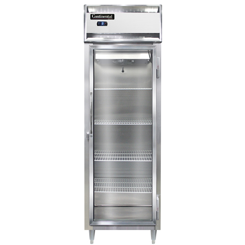Continental Refrigerator DL1FS-SA-GD 26" W One-Section Glass Door Reach-In Designer Line Freezer - 115 Volts