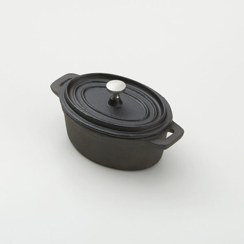 American Metalcraft CIPOV63 11.5 Oz. Cast Iron Oval Baking Dish