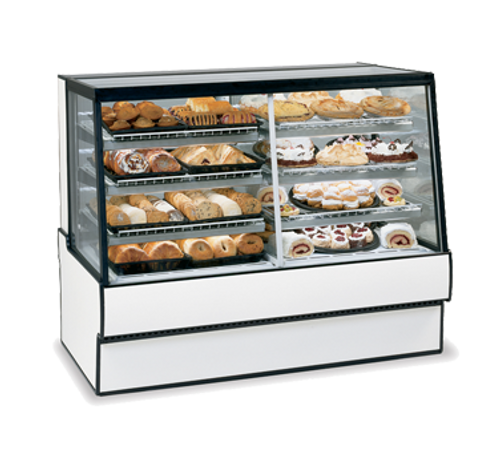 Federal Industries SGR7742DZ 77.13" W High Volume Vertical Dual Zone Bakery Case Refrigerated Left Non-Refrigerated Right