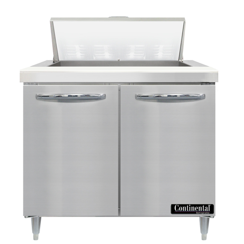 Continental Refrigerator D36N8 36" W Two-Section Two Door Designer Line Sandwich Unit