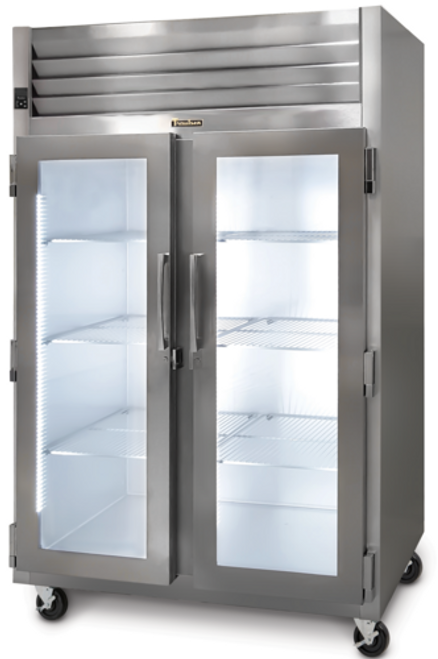 Traulsen G21010-043 52.13" W Two-Section Glass Door Reach-In Dealer's Choice Refrigerator