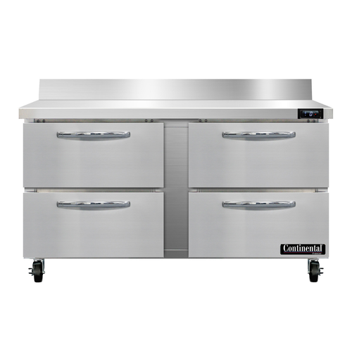 Continental Refrigerator SWF60NBS-D 60"W Two-Section Work Top Freezer