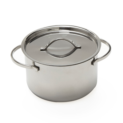 American Metalcraft MPL14 4.25" 14 Oz. Stainless Steel Round Mini Pot