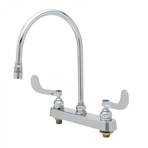T&S Brass B-1120-135X-WH4 Workboard Faucet deck mount with 8"