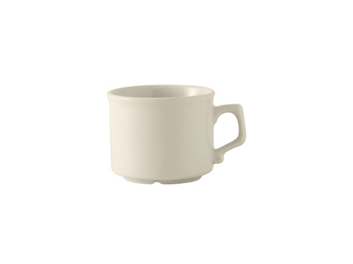 Tuxton HP1-04A 3-3/8" 8-1/4 Oz. Ceramic American White/Eggshell Tea Cup (3 Dozen Per Case)