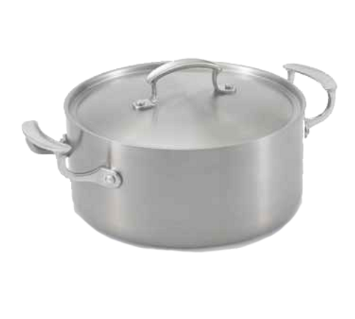 Vollrath 49411 9-1/2" Dia. Stainless Steel / Aluminum Miramar Display Cookware Casserole