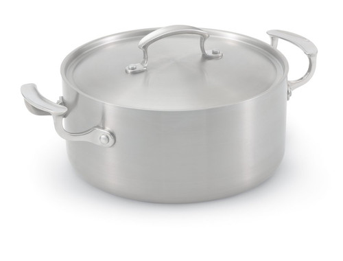 Vollrath 49411 9-1/2" Dia. Stainless Steel / Aluminum Miramar Display Cookware Casserole