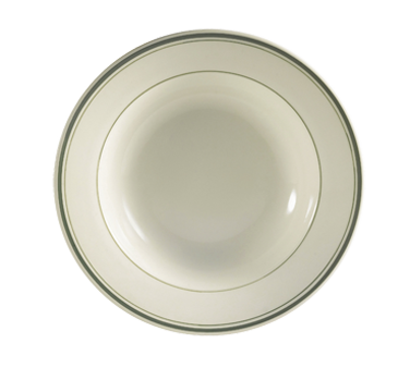 CAC China GS-3 9" Dia. 10 Oz. American White Ceramic Round Greenbrier Soup Plate (2 Dozen Per Case)