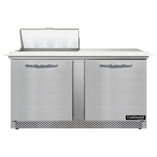 Continental Refrigerator SW60N8C-FB 60" W Two-Section Two Door Sandwich Unit