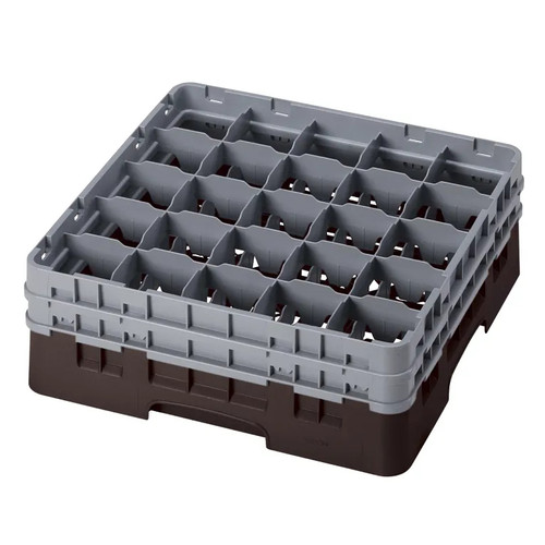 Cambro 25S534167 Camrack Glass Rack With (2) Soft Gray Extenders - 4 Cases