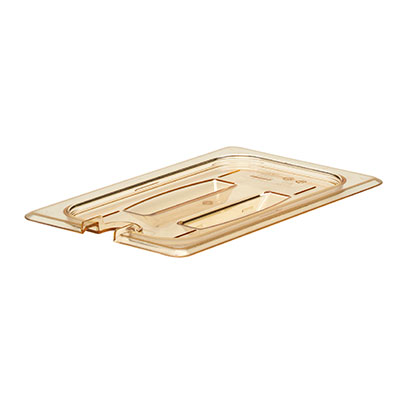 Cambro 40HPCHN150 H-Pan 1/4 Size Amber Cover - 6/Case