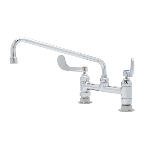 T&S Brass B-0221-WH4 Pantry Mixing Faucet double deck mount 8"