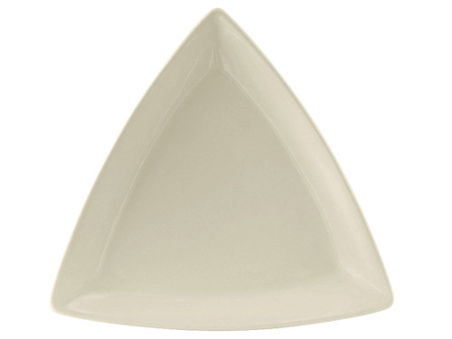 Tuxton BEZ-1248 Ceramic American White/Eggshell Triangular Plate (6 Each Per Case)