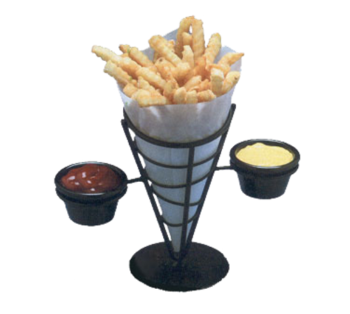 American Metalcraft FBC92 5" Iron Black Round Ironworks French Fry Basket