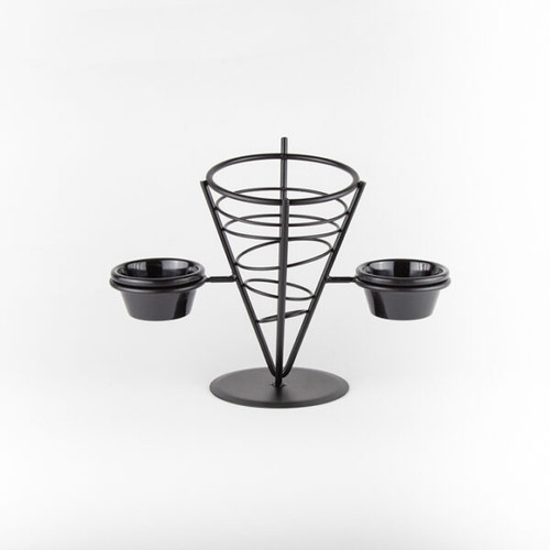 American Metalcraft FBC92 5" Iron Black Round Ironworks French Fry Basket