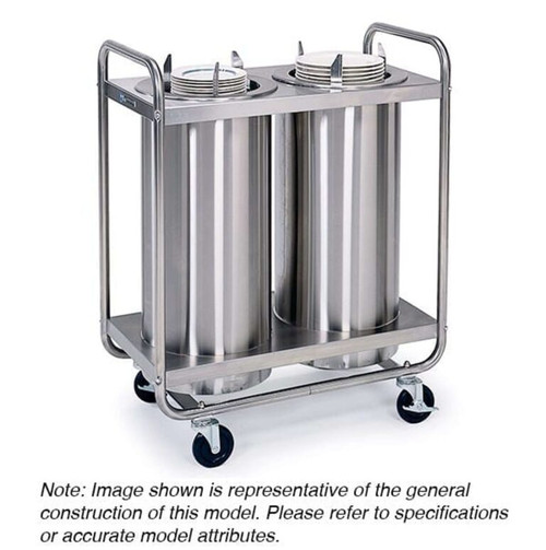 Lakeside 783 Adjust-a-Fit 9.75" Dia. Round Stainless Steel 3-Tube Mobile Dish Dispenser