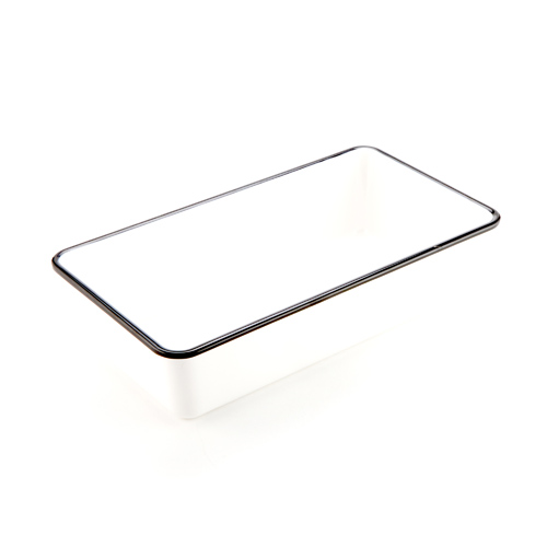 American Metalcraft MRCW13 82 Oz. Plastic White Rectangular Endurance Serving Bowl