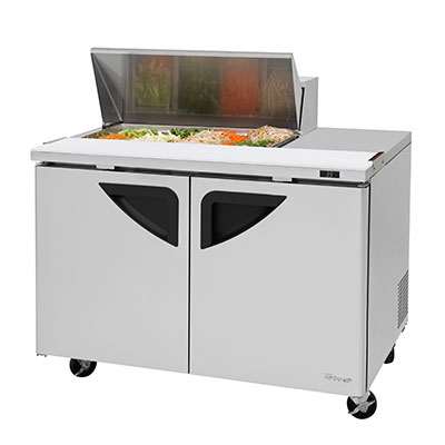 Turbo Air TST-48SD-08S-N 48.25" W Two-Section Two Door Super Deluxe Sandwich/Salad Unit