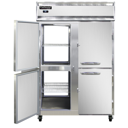 Continental Refrigerator 2RNSAPTHD 52"W Two-Section Solid Door Refrigerator