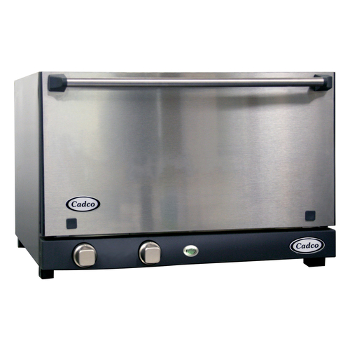 Cadco OV-013SS Stainless Steel 1 Deck Half Size Electric Convection Oven - 120 Volts 1-Ph