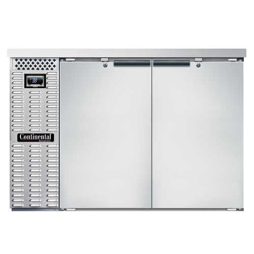 Continental Refrigerator BB50NSS 50"W Solid Door Refrigerated Back Bar Cooler