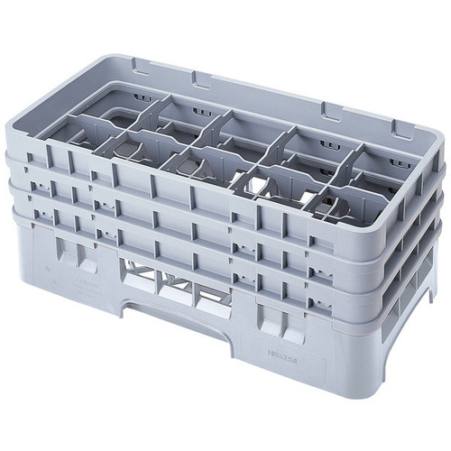 Cambro 10HS638151 Camrack Glass Rack With (3) Soft Gray Extenders - 3 Cases
