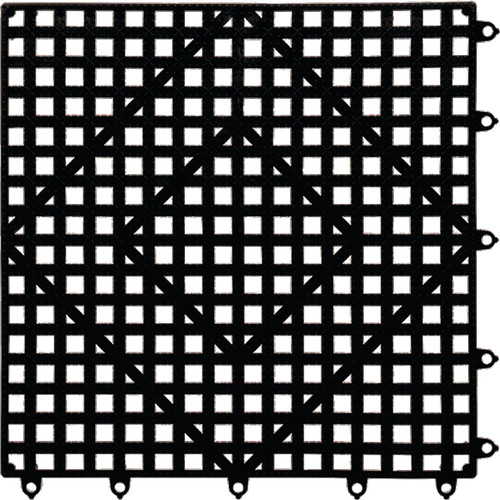 San Jamar VM5280BK 12" x 12" Bar Mat Tile and Shelf Liner