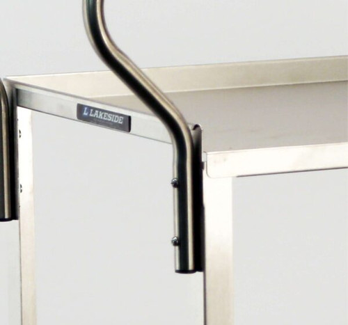 Lakeside 4422 Handler Series 31" W Stainless Steel 3-Tier Medium Duty Utility Cart - 500 Lbs.