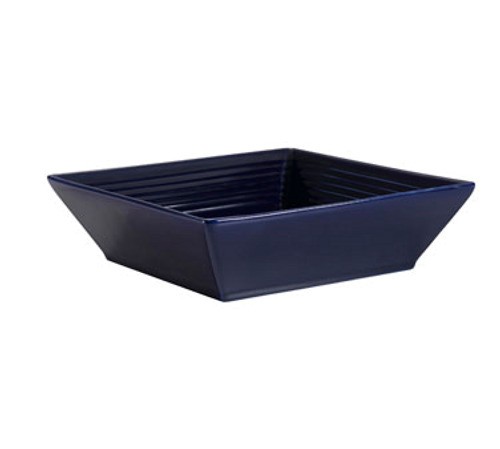 CAC China TG-B6-CBU 15 Oz. Cobalt Blue Porcelain Square Tango Bowl (2 Dozen Per Case)