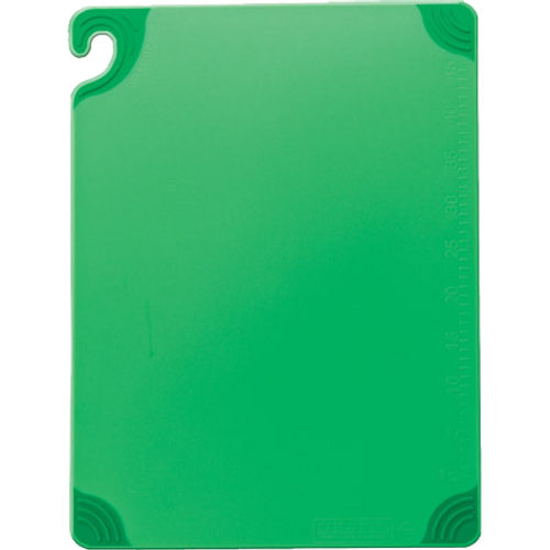 San Jamar CBG152012GN 15" x 20" x 1/2" Green Co-Polymer Saf-T-Grip Cutting Board
