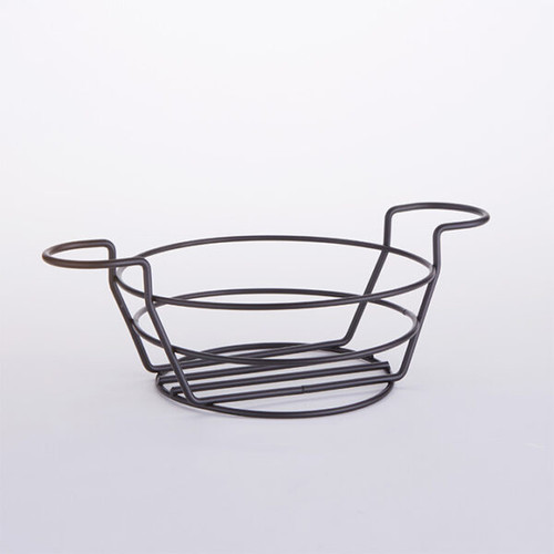 American Metalcraft BSKB80 8" Metal Black Round Basket