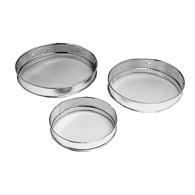 Matfer Bourgeat 115020 Sieve set Round Mesh Stainless Steel Diameters included: 7" 8" And 10" Stainless Steel - 1 set
