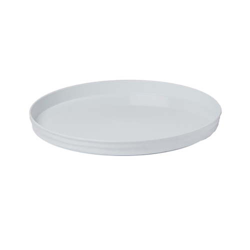 American Metalcraft BL12W 12.38" Plastic White Round Lid and Plate