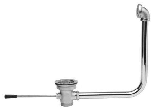 Fisher 24910 3 1/2" Industry Standard Sink Opening 2" Drain Outlet Stainless Steel Basket Strainer Twist Waste Valve