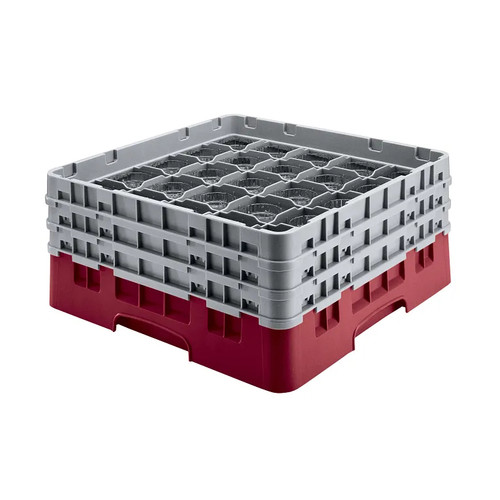 Cambro 36S534416 Camrack Glass Rack With (2) Soft Gray Extenders - 4 Cases