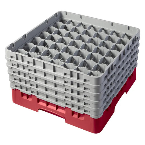 Cambro 49S958163 Camrack Glass Rack With (5) Soft Gray Extenders - 2 Cases