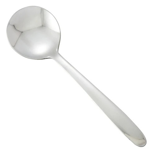 Winco 0019-04 5-5/8" 18/0 Stainless Steel Bouillon Spoon (Contains 1 Dozen)