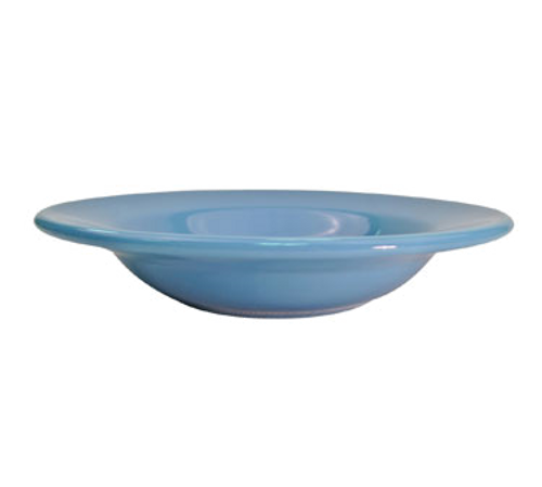 CAC China LV-3-LBU 12 Oz. Light Blue Ceramic Round Las Vegas Soup Bowl (2 Dozen Per Case)