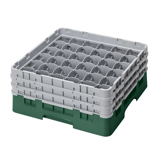 Cambro 36S638119 Camrack Glass Rack With (3) Soft Gray Extenders - 3 Cases