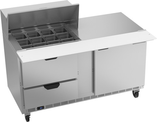 Beverage Air SPED60HC-12M-2 60" W Two-Section One Door Mega Top Refrigerated Counter