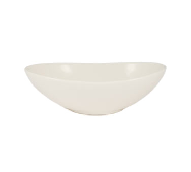 CAC China COL-EG8 16 Oz. Bone White Porcelain Oval Accessories Salad or Soup Bowl (2 Dozen Per Case)