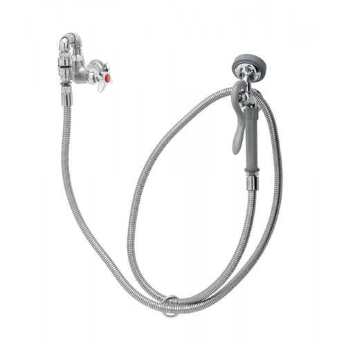 T&S Brass B-0169-01 Faucet single wall mount with B/0968 B-0970-01 B0107-035 & 96" flex hose