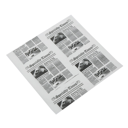 American Metalcraft PPRN2121 Fry Paper 12" x 12" Newsprint Flat Sheets