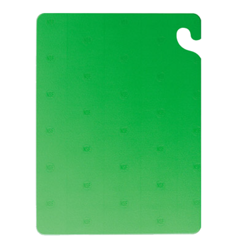 San Jamar CB182412GN 18" x 24" x 1/2" Green Co-Polymer Cut-N-Carry Cutting Board